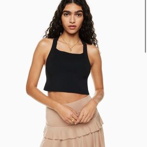 Aritzia Cayenne Knit Top Open Back Size Small